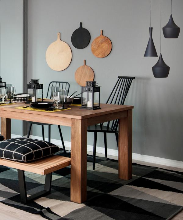 wooden dining room style interior room